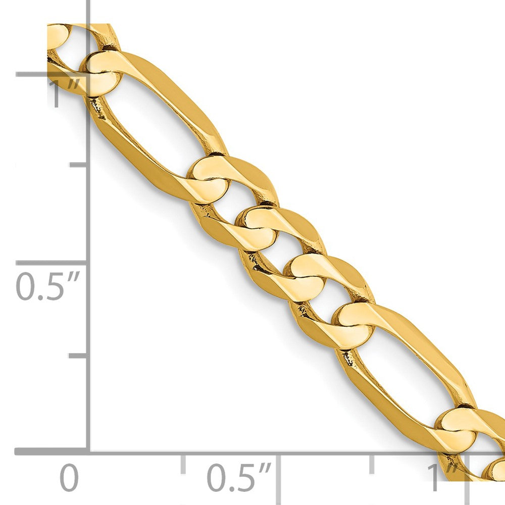 14k 5.5mm Concave Open Figaro Chain