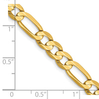 Thumbnail for 14k 6mm Concave Open Figaro Chain