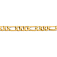 Thumbnail for 14k 7.5mm Concave Open Figaro Chain