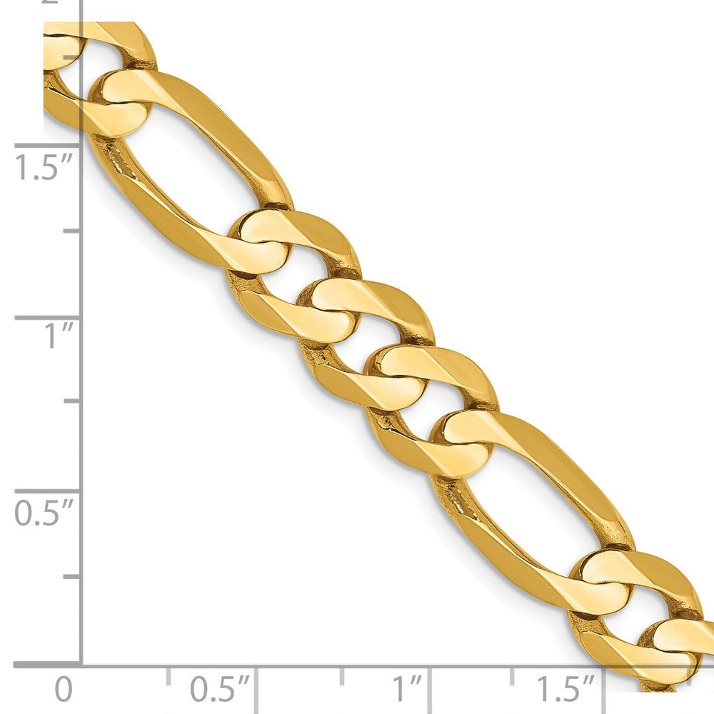 14k 8.75mm Concave Open Figaro Chain