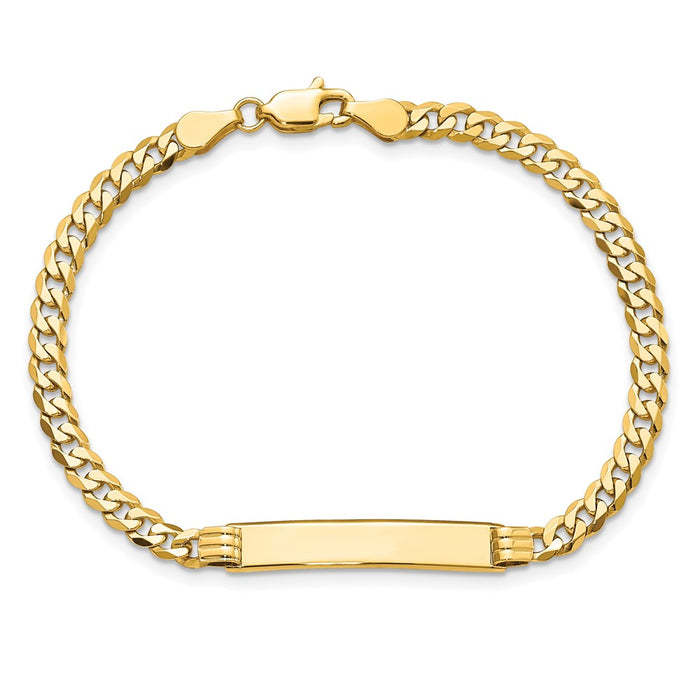 14K Curb Link ID Bracelet