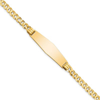 Thumbnail for 14K Curb Link Soft Diamond Shape ID Bracelet
