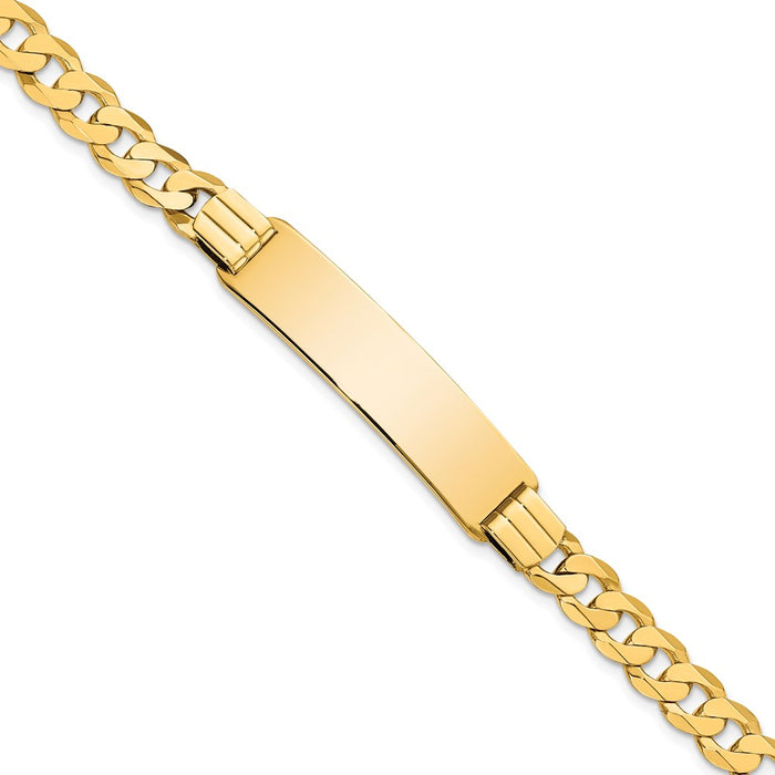 14K Curb Link ID Bracelet