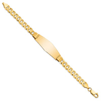 Thumbnail for 14K Curb Link Soft Diamond Shape ID Bracelet