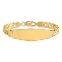 Thumbnail for 14K Curb Link Soft Diamond Shape ID Bracelet