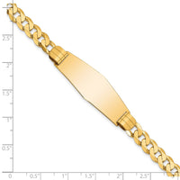 Thumbnail for 14K Curb Link Soft Diamond Shape ID Bracelet
