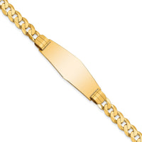 Thumbnail for 14K Curb Link Soft Diamond Shape ID Bracelet