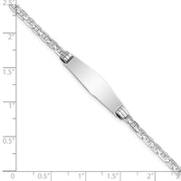 Thumbnail for 14K WG Soft Diamond Shape Anchor Link ID Bracelet