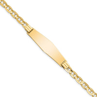Thumbnail for 14k Anchor Link Soft Diamond Shape ID Bracelet