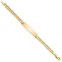 Thumbnail for 14k Anchor Link Soft Diamond Shape ID Bracelet