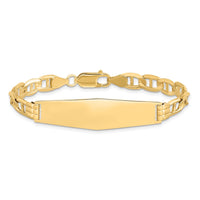 Thumbnail for 14k Anchor Link Soft Diamond Shape ID Bracelet