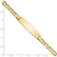 Thumbnail for 14k Anchor Link Soft Diamond Shape ID Bracelet