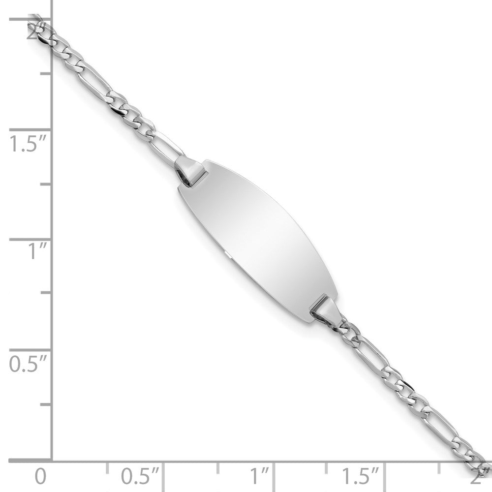 14k Oval Figaro ID Bracelet