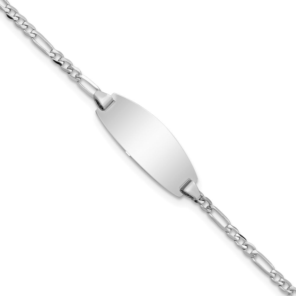 14k Oval Figaro ID Bracelet