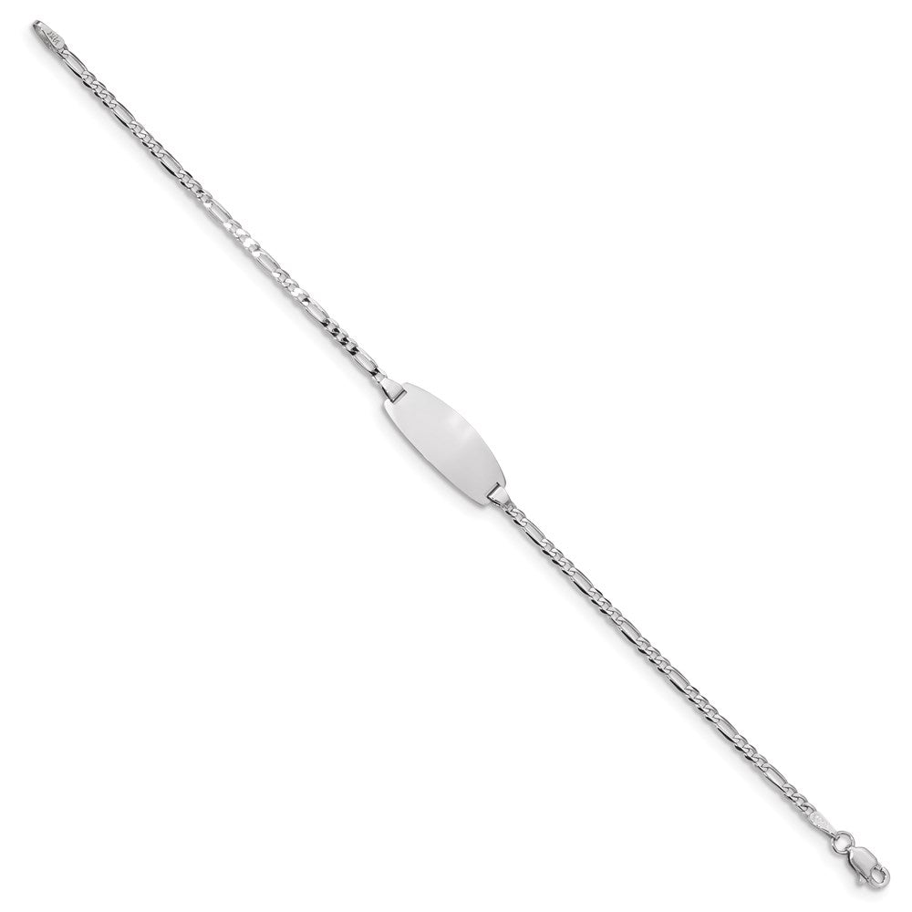 14k Oval Figaro ID Bracelet