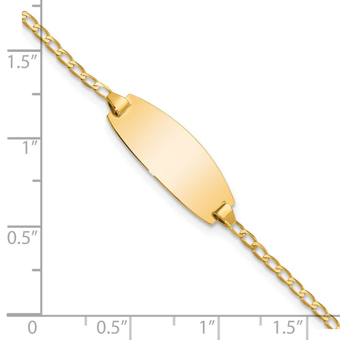 14k Oval Curb ID Bracelet