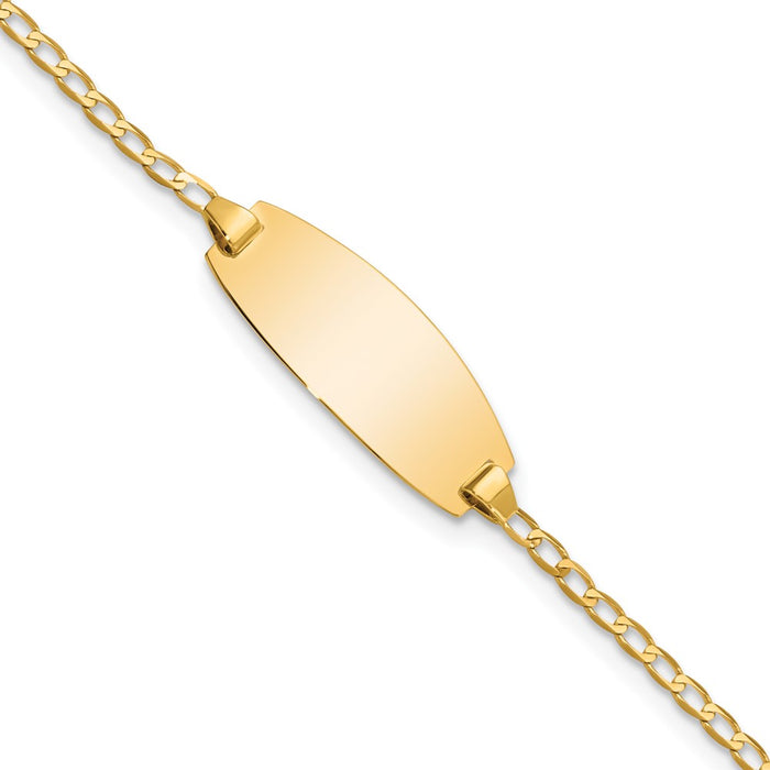 14k Oval Curb ID Bracelet