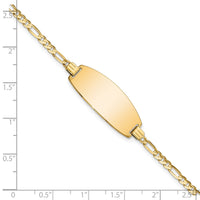 Thumbnail for 14ky Oval Figaro ID Bracelet