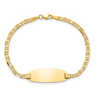 Thumbnail for 14ky Oval Anchor ID Bracelet