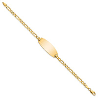 Thumbnail for 14ky Oval Figaro ID Bracelet