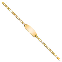 Thumbnail for 14k Semi-solid Oval Figaro ID Bracelet