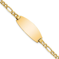 Thumbnail for 14k Semi-solid Oval Figaro ID Bracelet