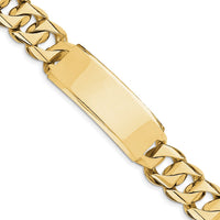 Thumbnail for 14k Hand-polished Heavy Curb Link ID Bracelet