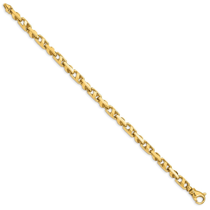 14k 5.5mm Fancy Link Bracelet