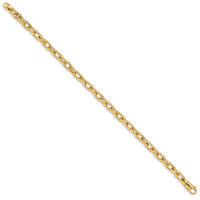 Thumbnail for 14k 5mm Hand-polished Fancy Link Bracelet