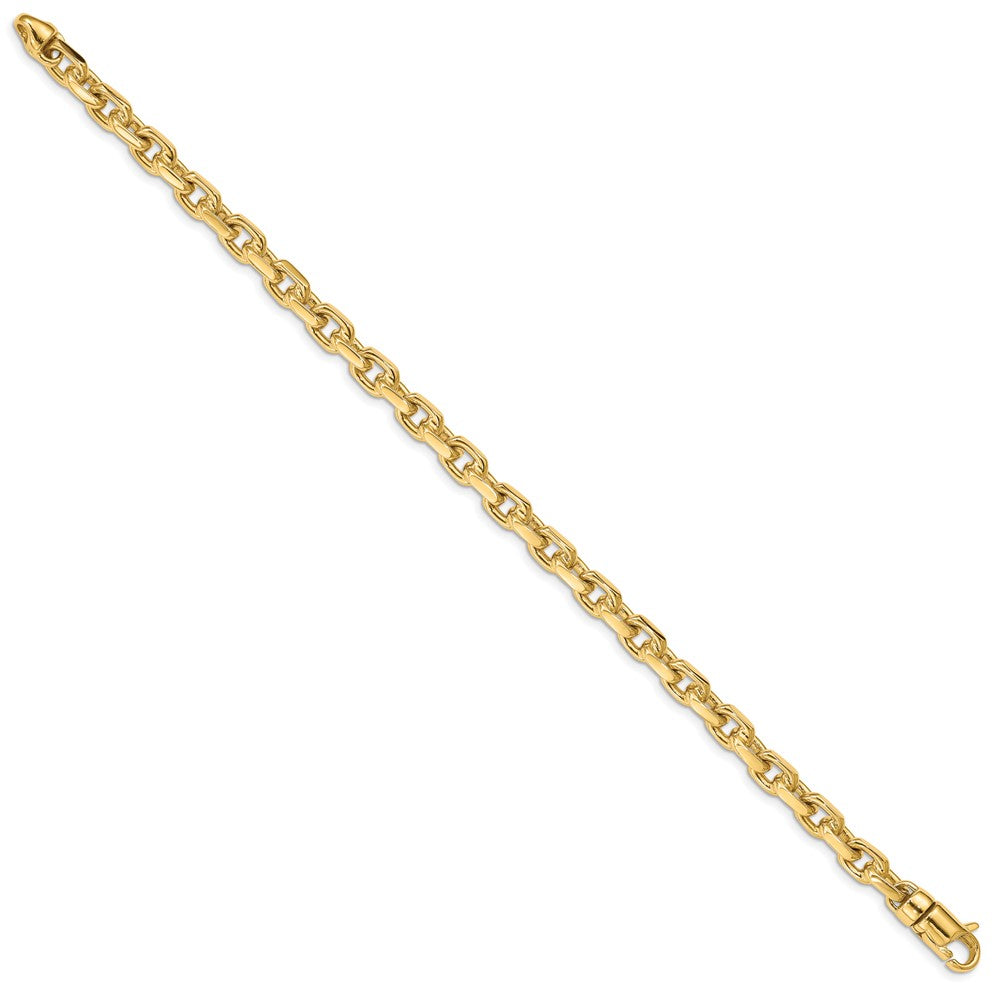 14k 5.9mm Hand-polished Fancy Link Bracelet