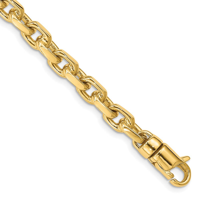 14k 5.9mm Hand-polished Fancy Link Bracelet