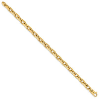 Thumbnail for 14k 7mm Hand-polished Fancy Link Bracelet