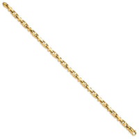 Thumbnail for 14k 5mm Hand-polished Fancy Link Bracelet