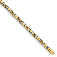 Thumbnail for 14k Two-tone 4.2mm Hand-polished Fancy Link Bracelet