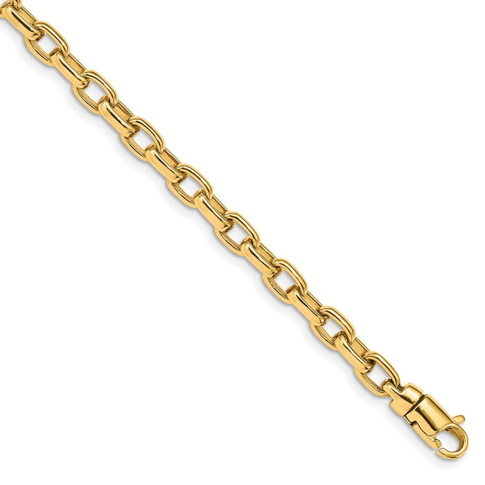 14k 5.0mm Polished Fancy Link Bracelet