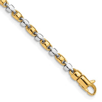 Thumbnail for 14k Two-tone 2.6mm Hand-polished Fancy Link Bracelet