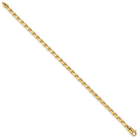 Thumbnail for 14k 3.3mm Hand-polished Fancy Link Bracelet