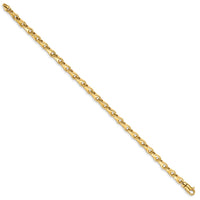 Thumbnail for 14k 3.9mm Hand-polished Fancy Link Bracelet
