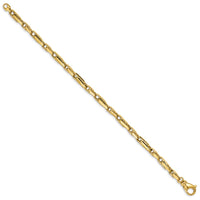 Thumbnail for 14k 5mm Hand-polished Fancy Link Bracelet