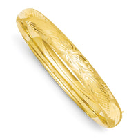 Thumbnail for 14k 5/16 Laser Cut Hinged Bangle Bracelet