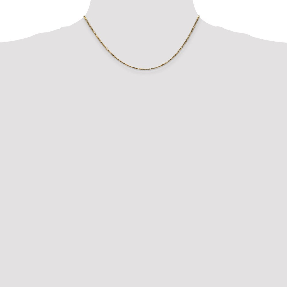 14k 1.8mm Diamond-cut Milano Rope Chain