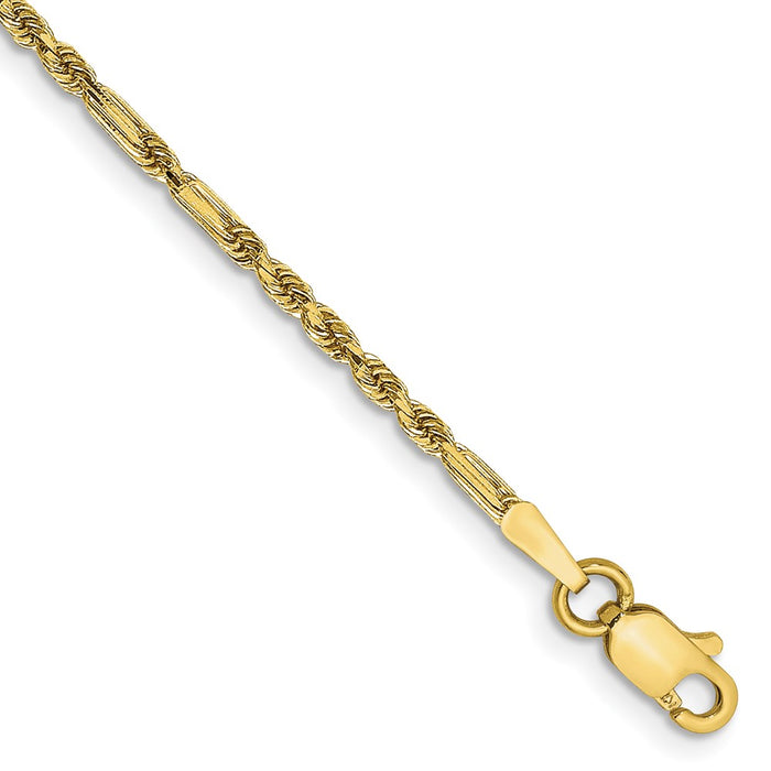 14k 1.8mm Diamond-cut Milano Rope Chain