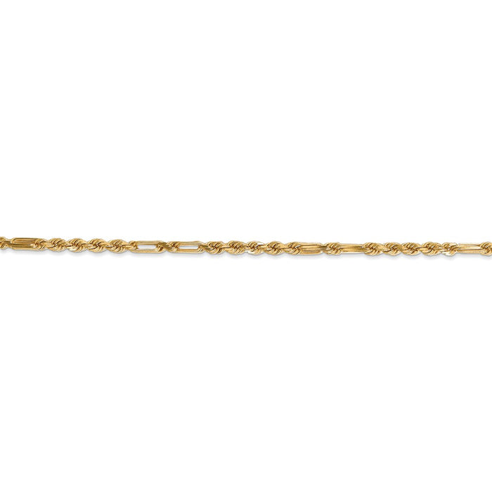 14k 2.5mm D/C Milano Rope Chain