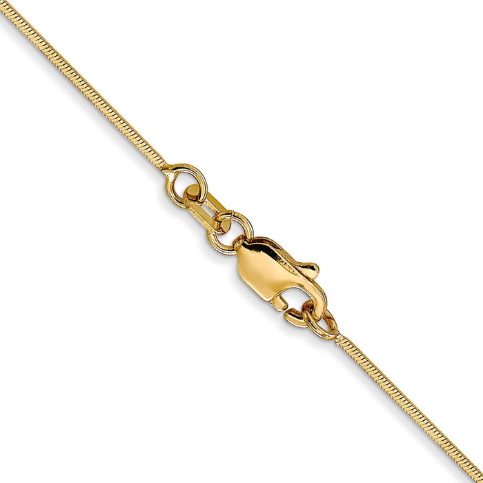 14k .8mm Octagonal Snake Chain