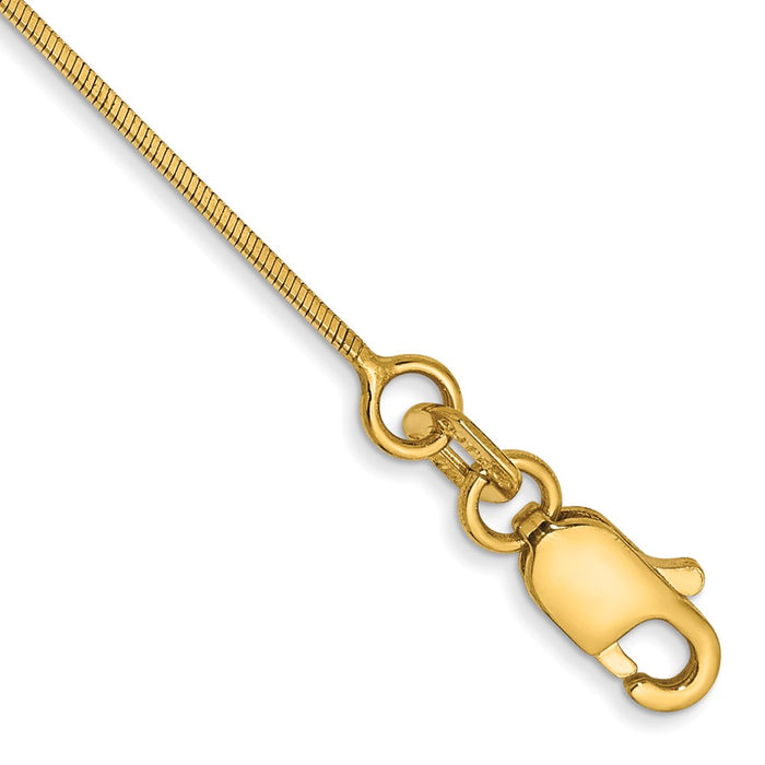 14k .8mm Octagonal Snake Chain