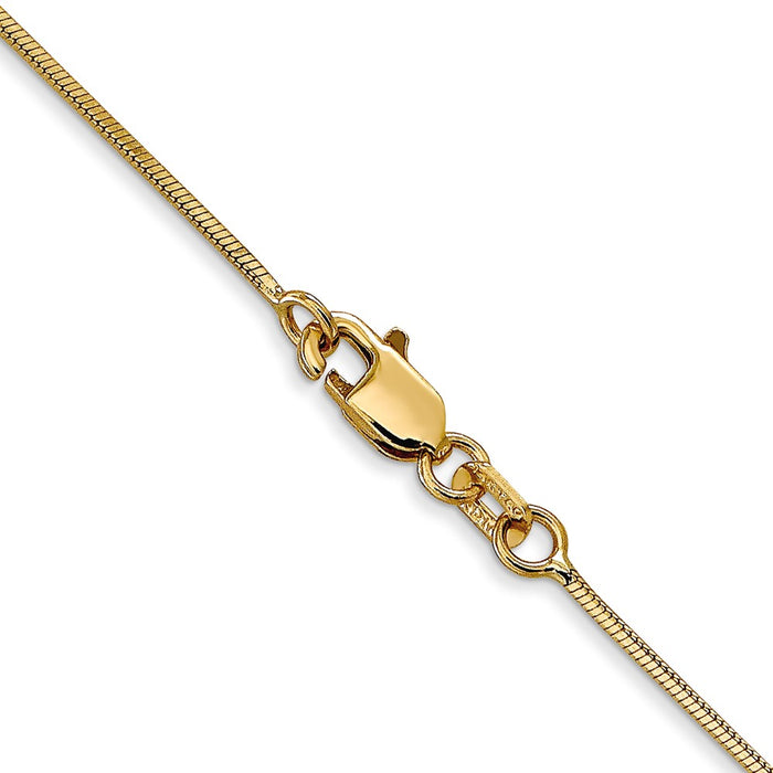 14k 1.0mm Octagonal Snake Chain