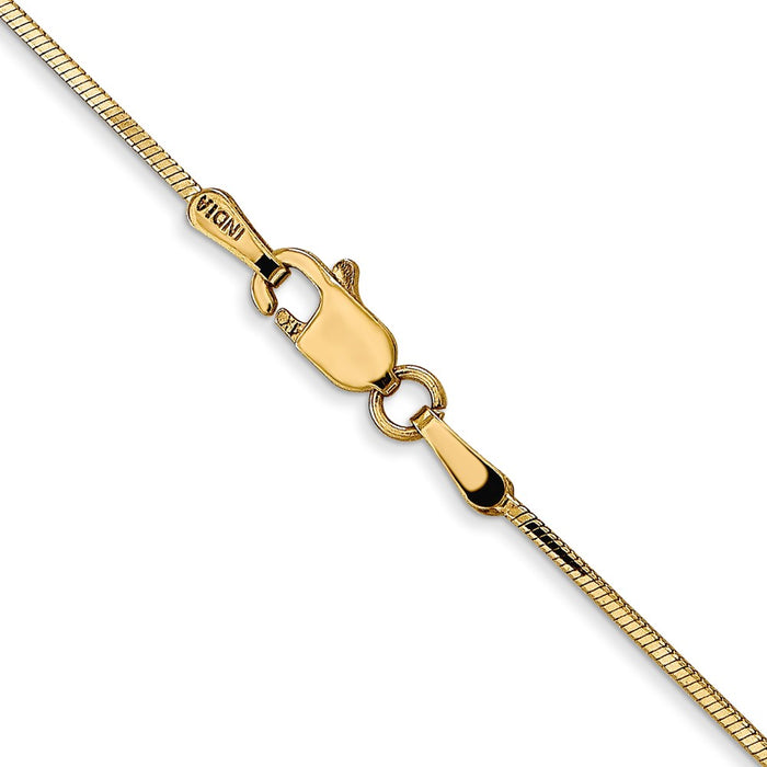 14k 1.2mm Octagonal Snake Chain