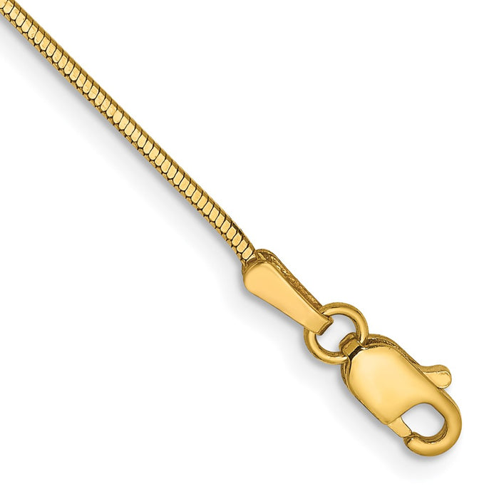 14k 1.2mm Octagonal Snake Chain