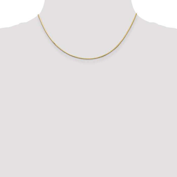 14k 1.4mm Octagonal Snake Chain