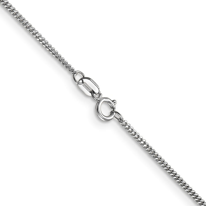 14k WG 1.3mm Curb Pendant Chain